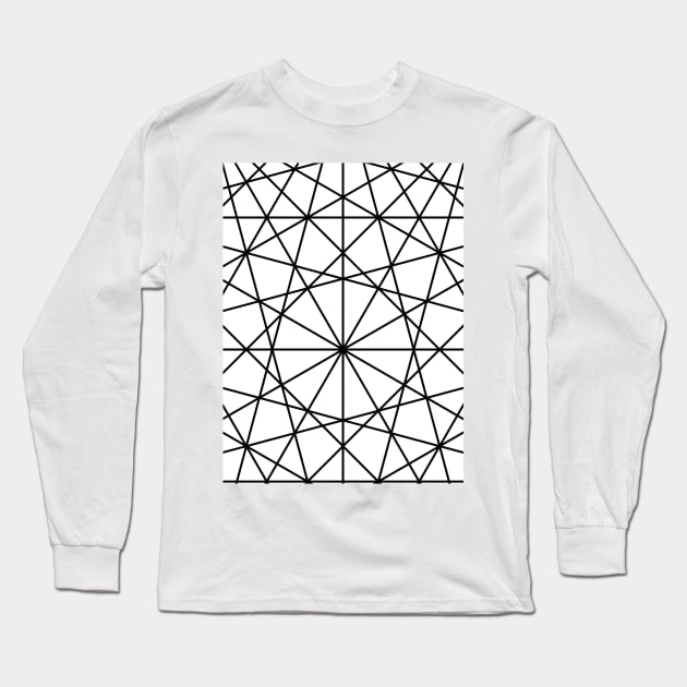 Black and white pattern Long Sleeve T-Shirt by Word and Saying